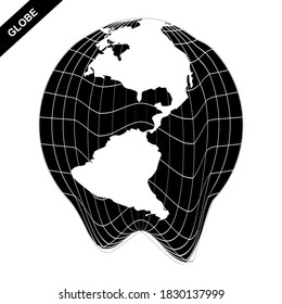 Globe Urban Style and Street Wear Logo with Color Black and White