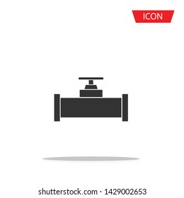 Globe Valve Icon Isolated On White Background.