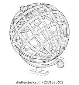 Globe Vector 02. Illustration Isolated On White Background. A Vector Illustration Of Globe.
