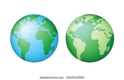 Globe. Vector 3d clip art isolated on white background.
