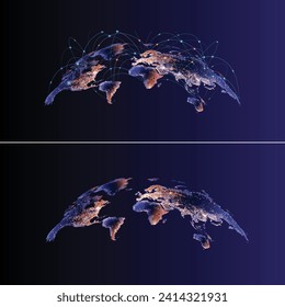 Globe vector art in dark background