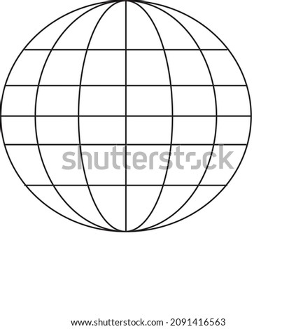 Globe vector art illustration represents globalisation. Globe icon