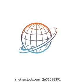 Globe vector, and Earth logo design icon