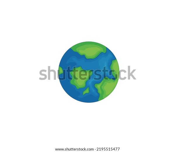 Globe Vector Earth Map Icon Stock Vector (Royalty Free) 2195515477 ...