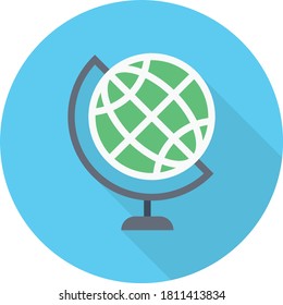 icono de color plano vector de globo terráqueo 