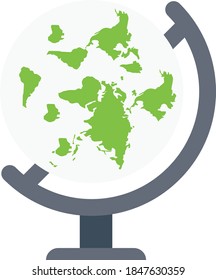 icono de color plano vector de globo terráqueo 