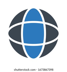 Globe-Vektorillustration-Symbol 