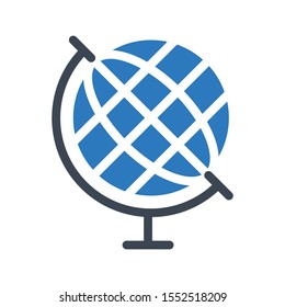 globe vector glyph colour icon