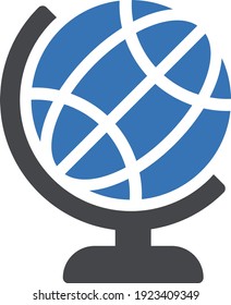icono de color de glifo vector de globo