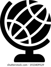 globe vector glyph flat icon