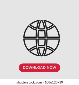 Globe vector icon