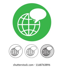 Globe vector icon
