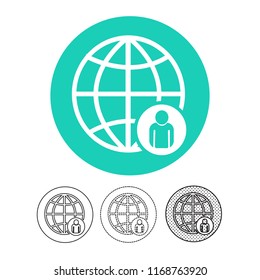 Globe vector icon