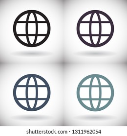 Globe Vector icon