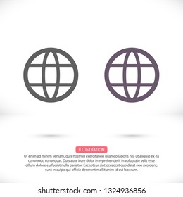 Globe Vector icon
