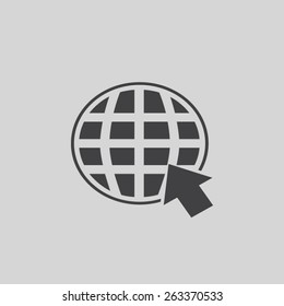 Globe vector icon 