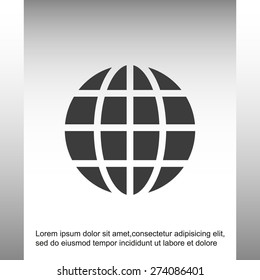 Globe vector icon