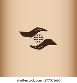 Globe vector icon 