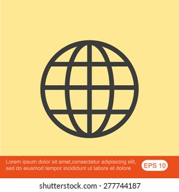 Globe vector icon