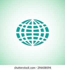 Globe vector icon 