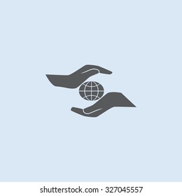 Globe vector icon 