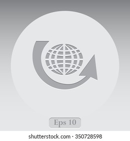 Globe vector icon 