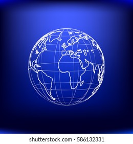 Globe vector icon