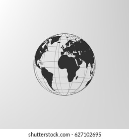 Globe vector icon