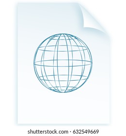 Globe vector icon
