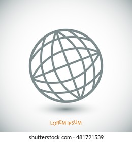 globe vector icon, vector best flat icon, EPS