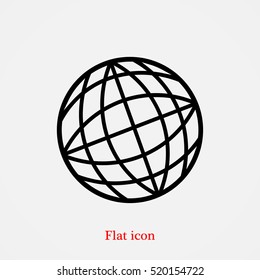 globe vector icon, vector best flat icon, EPS