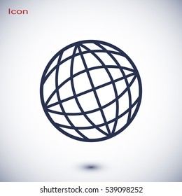 globe vector icon, vector best flat icon, EPS