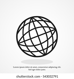 globe vector icon, vector best flat icon, EPS