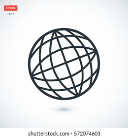 globe vector icon, vector best flat icon, EPS