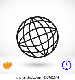globe vector icon, vector best flat icon, EPS