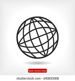 globe vector icon, vector best flat icon, EPS