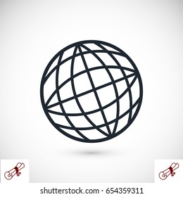 globe vector icon, vector best flat icon, EPS