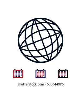 globe vector icon, vector best flat icon, EPS