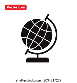 icono del vector del globo negro aislado