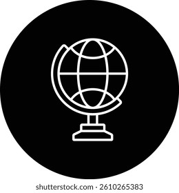 Globe vector icon. Can be used for printing, mobile and web applications.