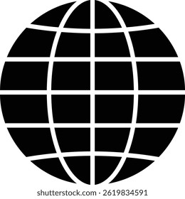 Globe vector icon. Can be used for printing, mobile and web applications.