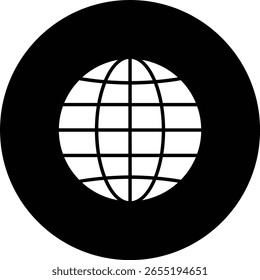 Ícone de vetor do globo. Pode ser usado para impressão, aplicativos móveis e da Web.