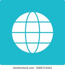 Ícone de vetor do globo. Pode ser usado para impressão, aplicativos móveis e da Web.