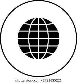 Icono del Vector del globo. Se puede utilizar para aplicaciones de impresión, móviles y de Web.