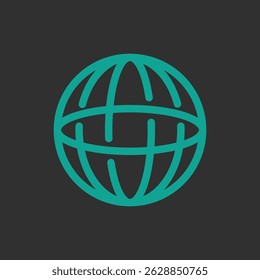 Icono de Vector de globo Icono de Web de tierra