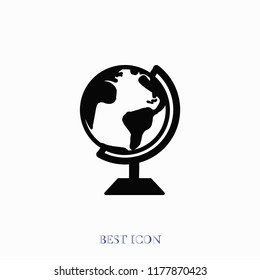 globe vector icon, 

Vector EPS 10 illustration style