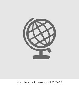 Globe vector icon eps 10. Simple isolated illustration.