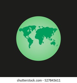 globe vector icon, eps10