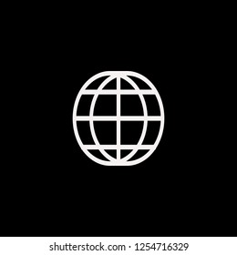 globe vector icon. flat globe design. globe illustration for graphic 