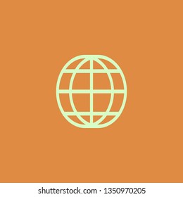 globe vector icon. flat design